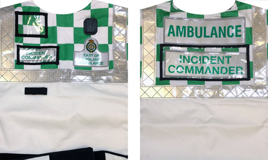 Ambulance incident commander tabard 