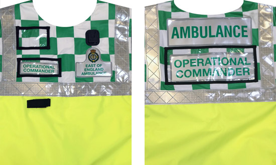 Ambulance operational commander tabard 